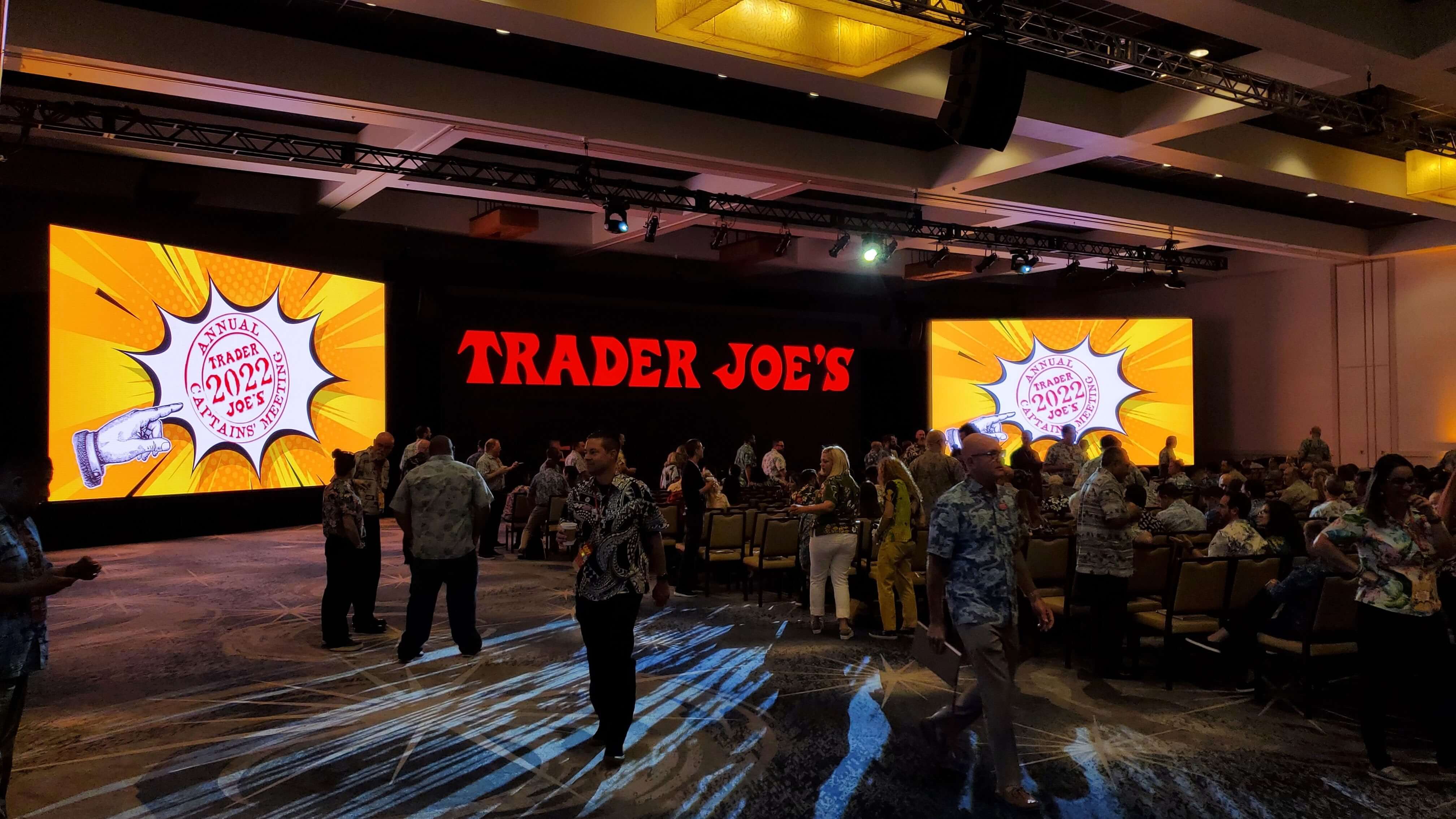 Indoor ballroom event with LED walls