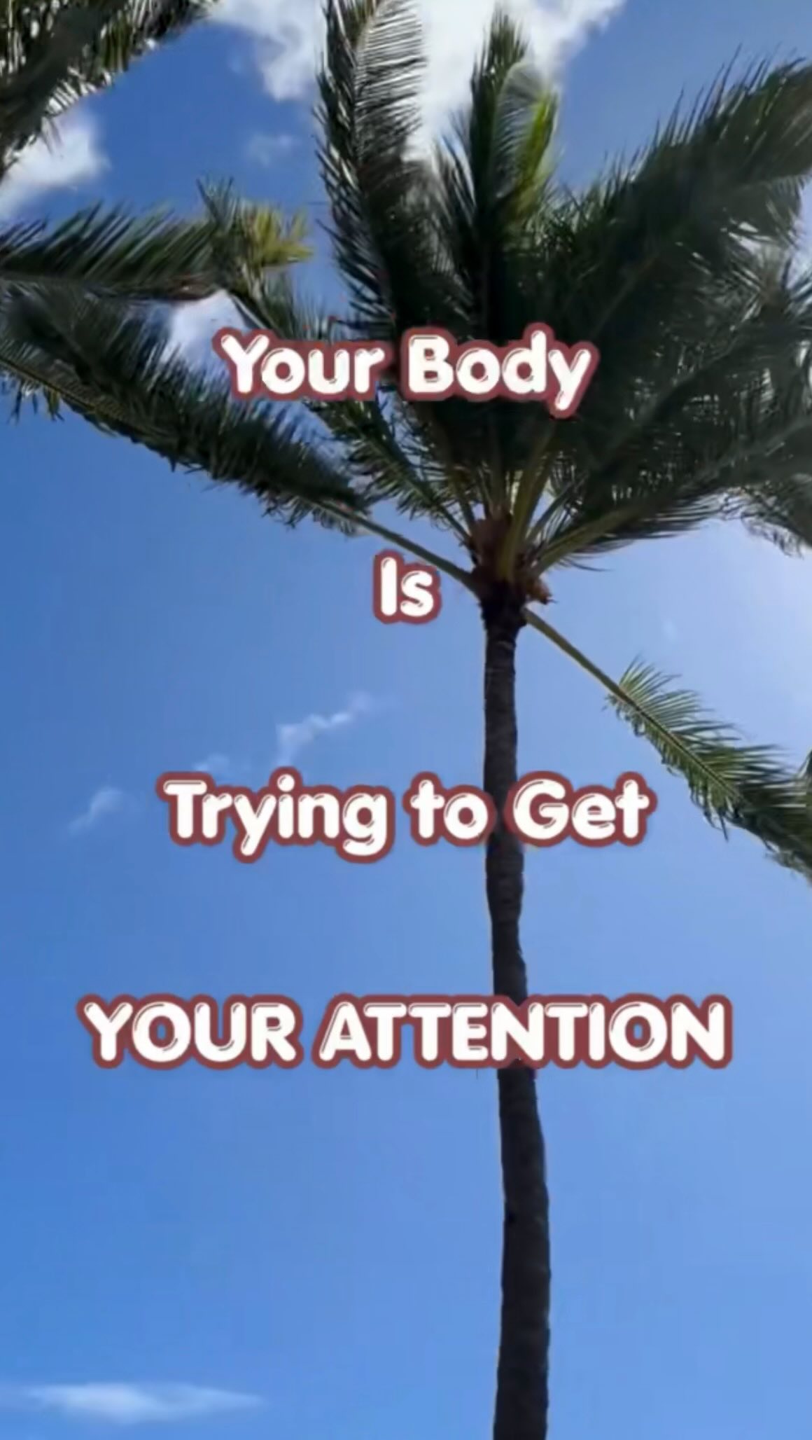 Palm tree against blue sky — Your Body Is Trying to Get YOUR ATTENTION