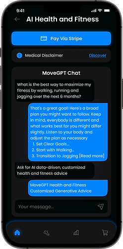 FOOTURA AI Health and Fitness MoveGPT chat screen