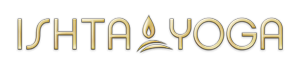 ISHTA Yoga gold flame wordmark