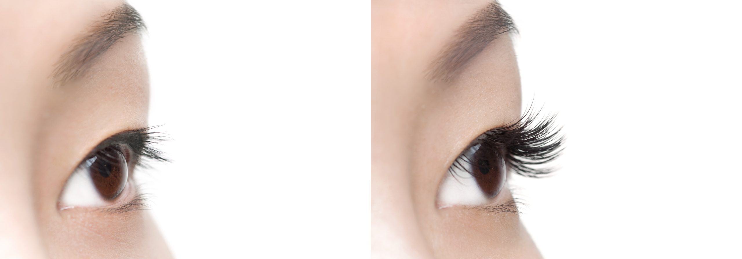Before and after lash extension comparison variant
