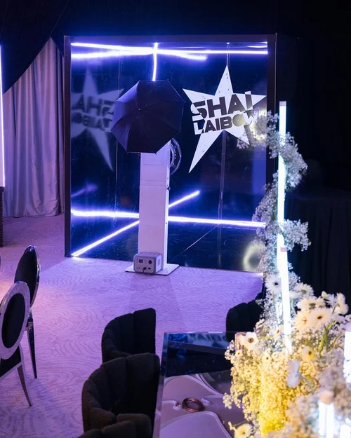 Mirrored photo booth backdrop
