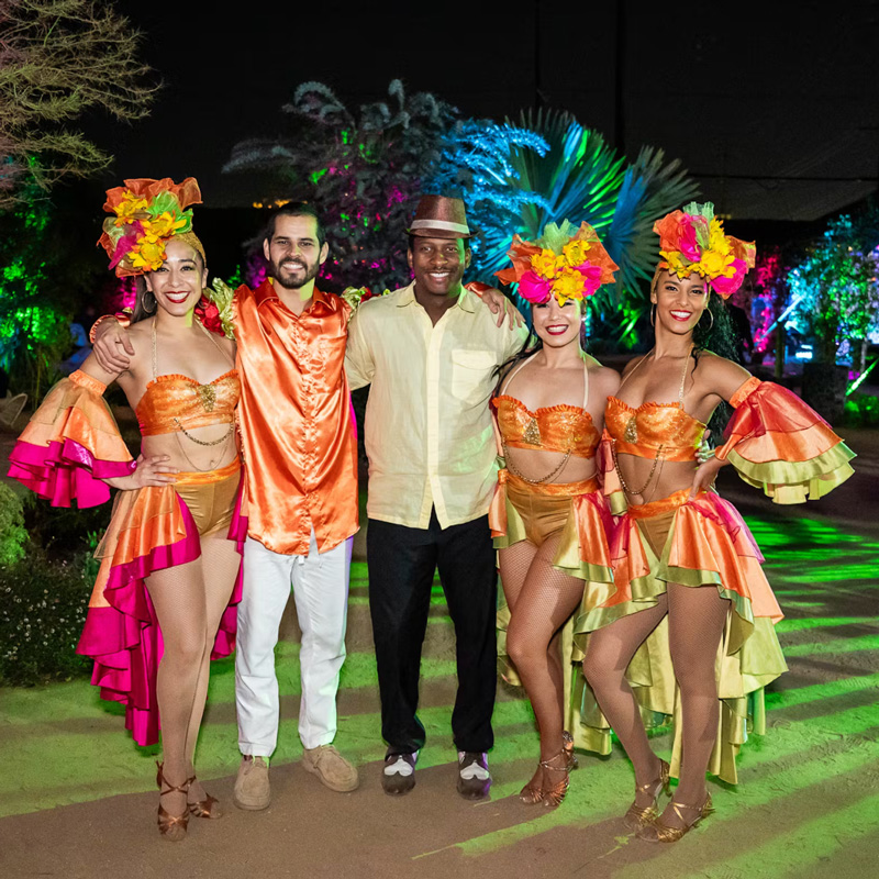 Performers in Havana carnival costumes