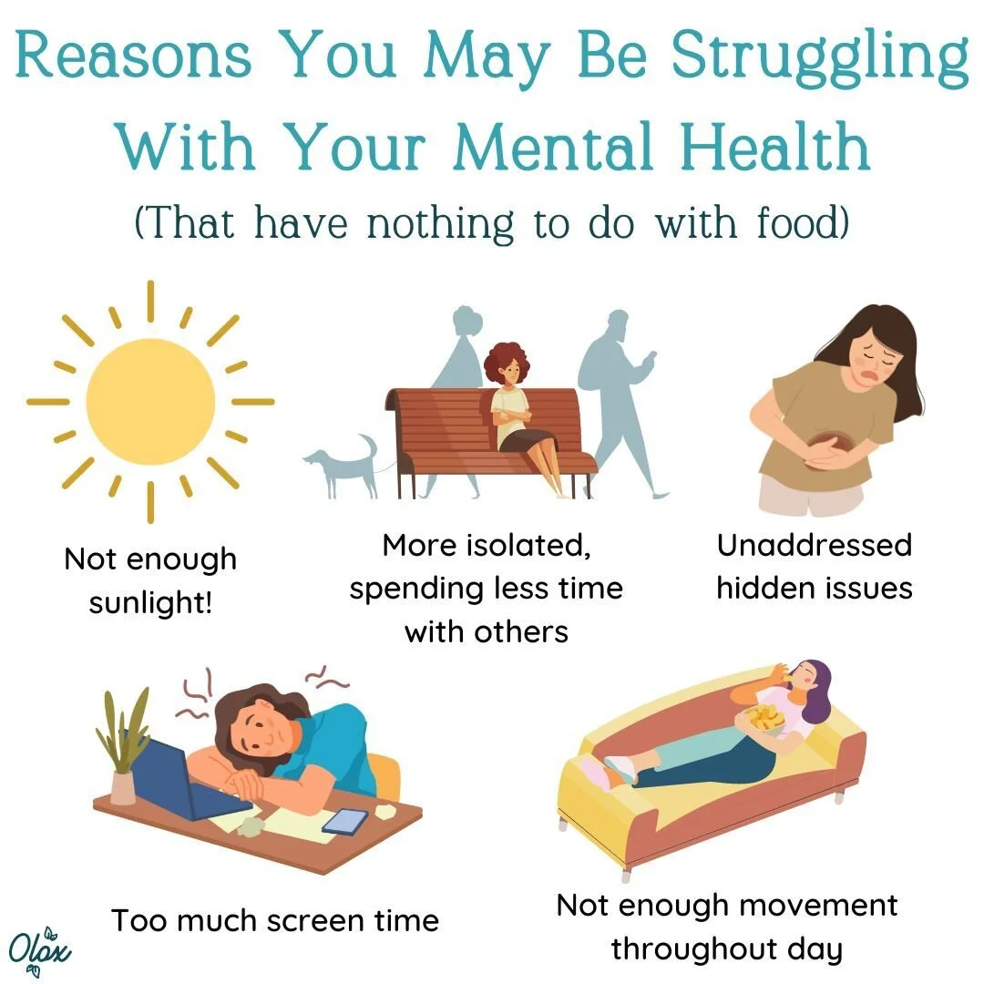 Olox infographic: Reasons You May Be Struggling With Your Mental Health