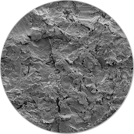 Electron-microscope view of a textured implant surface — Implantology