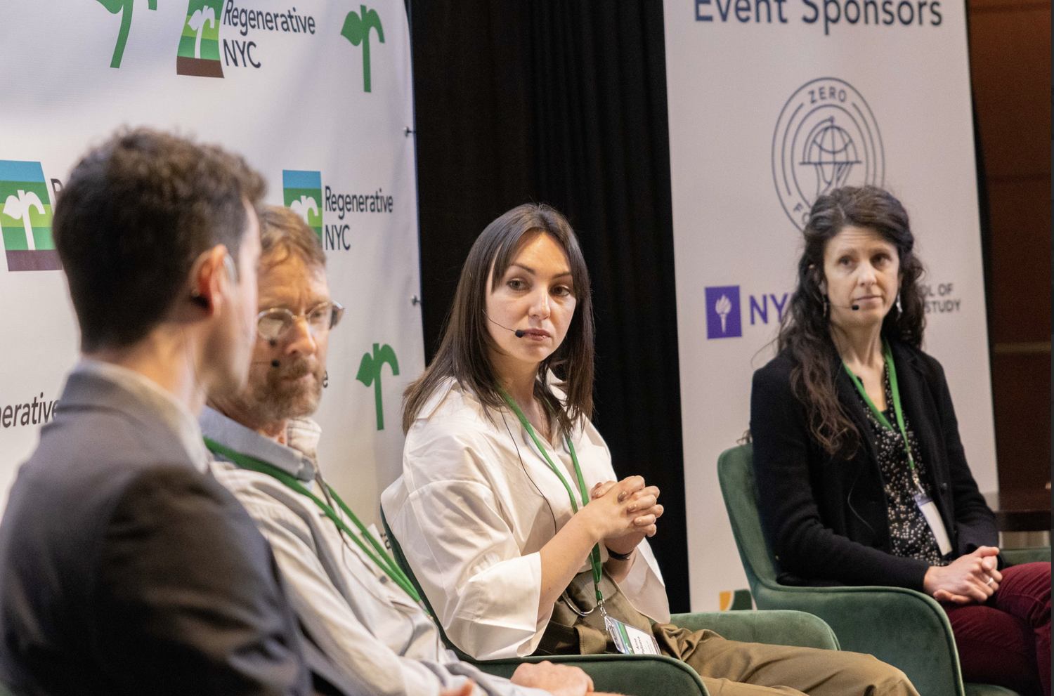 Panel discussion with four panelists at RegenerativeExpo