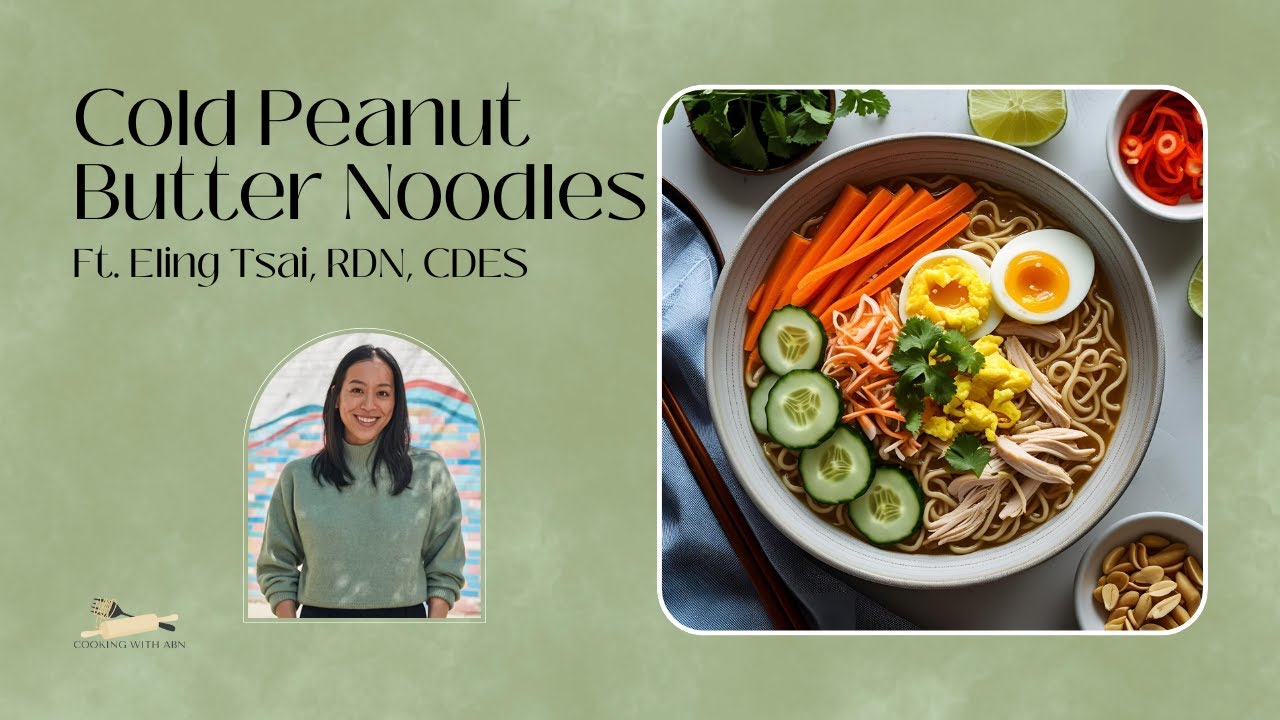 Eling Tsai preparing peanut butter cold noodles