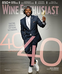 Wine Enthusiast magazine cover, 40 Under 40 issue